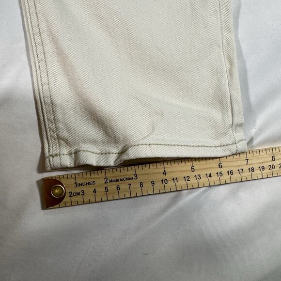 7‎ For All Mankind Jeans White Size 12 Straight Leg Womens - Picture 5 of 8